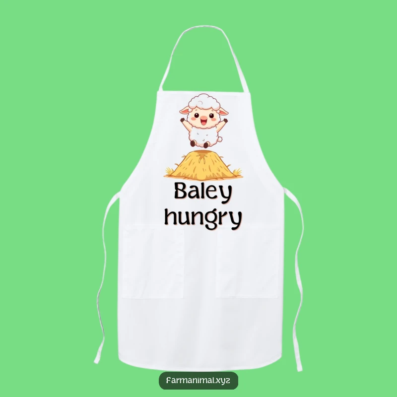 Funny Sheep Apron - Bouncing Chef, Farm Style, Perfect Funny Gift