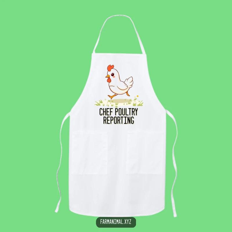 Funny Kawaii Chicken Galloping Apron: Hilarious Kitchen Fun for Cooks
