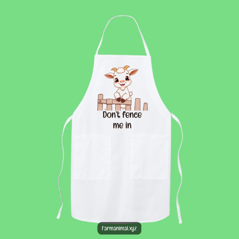 Funny Goat Climbing Fence Apron - Kitchen Mischief Wear for Goaty Chefs
