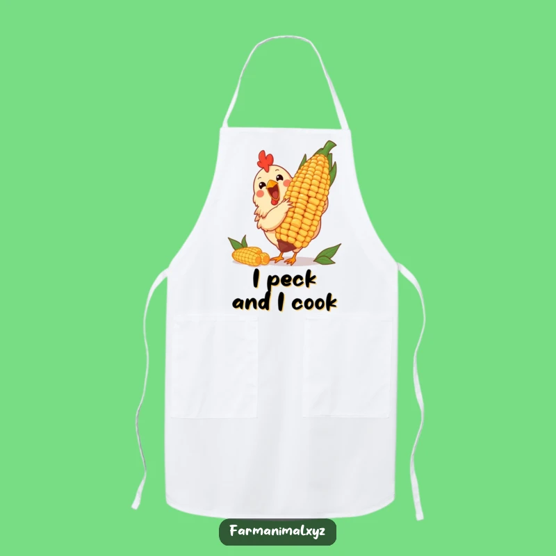 Funny Chicken Corn Apron: Chef's Kitchen Wear for Poultry Fans