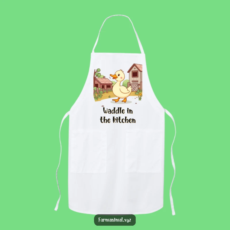 Funny Duck Farm Apron - Chef's Hilarious Waddling Kitchen Gift