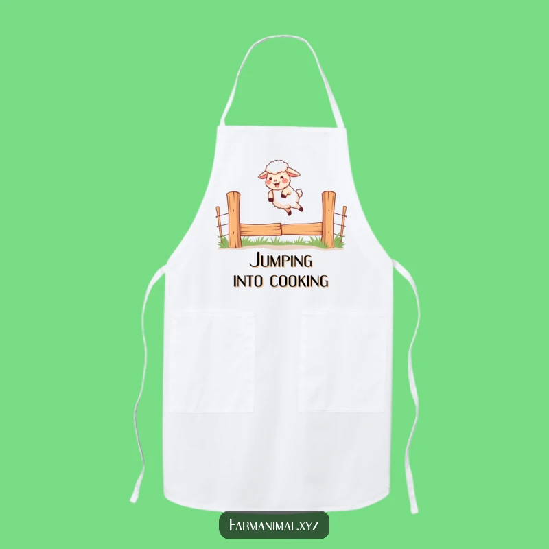 Funny Giggling Sheep Apron; Jump Into Cooking With This Farm Chef Gift