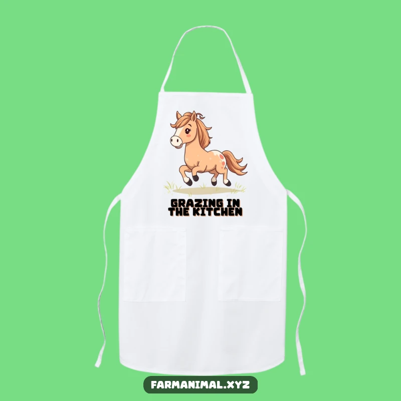 Happy Horse Galloping Apron: Cook with Freedom alongside This Majestic Steed!