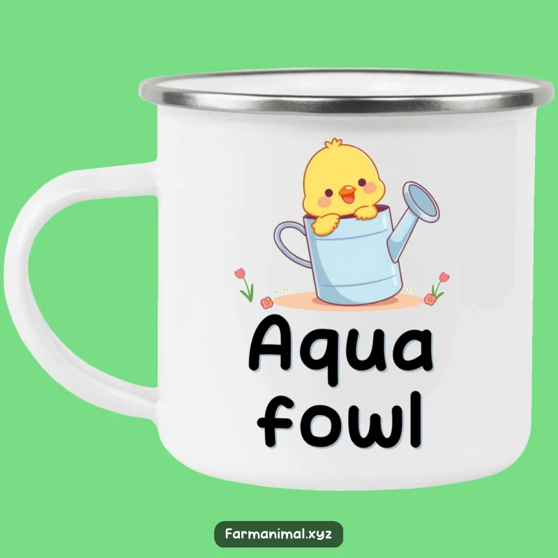 Durable Funny Chick Watering Can Camping Mug - Outdoor Adventure Fun