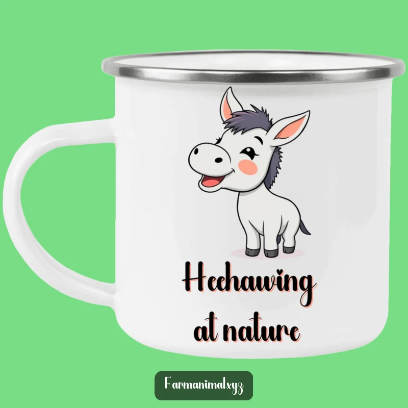 Funny Donkey Braying Camping Mug, Durable Happy Cup, Great Funny Gift