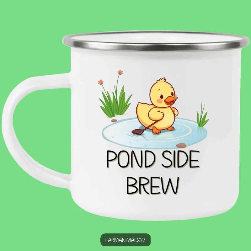 Funny Duckling Paddling Camping Mug: Durable Pond Cup - A Humorous Outdoor Animal Gift