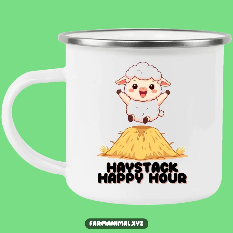 Funny Sheep Camping Mug - Durable Bouncing, Fluffy Adventure, Outdoor Funny Gift