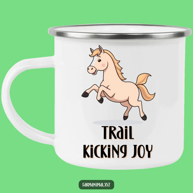 Durable Funny Horse Gallop Camping Mug - Outdoor Equestrian Gift!