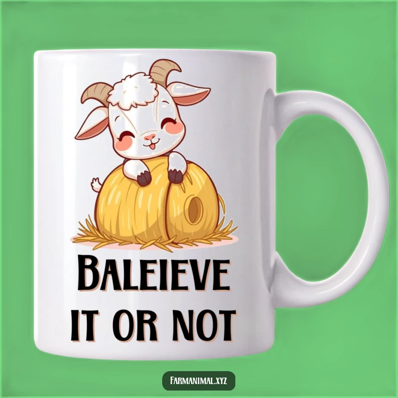 Funny Goat Headbutting Mug - Hilarious Farm Action Gift