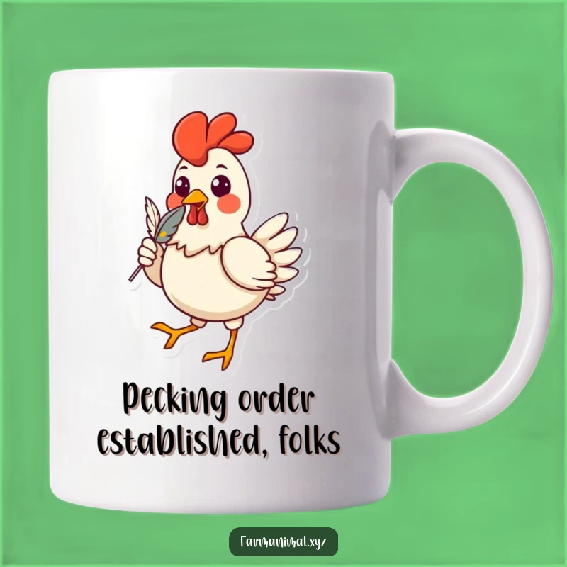 Funny Chicken Strutting Mug: A Hilarious Gift for Feathered Friends Lovers