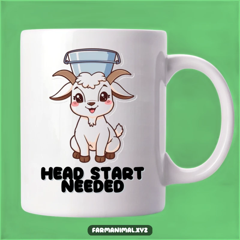 Funny Goat Balancing Bucket Mug: Quirky Farm Fun!
