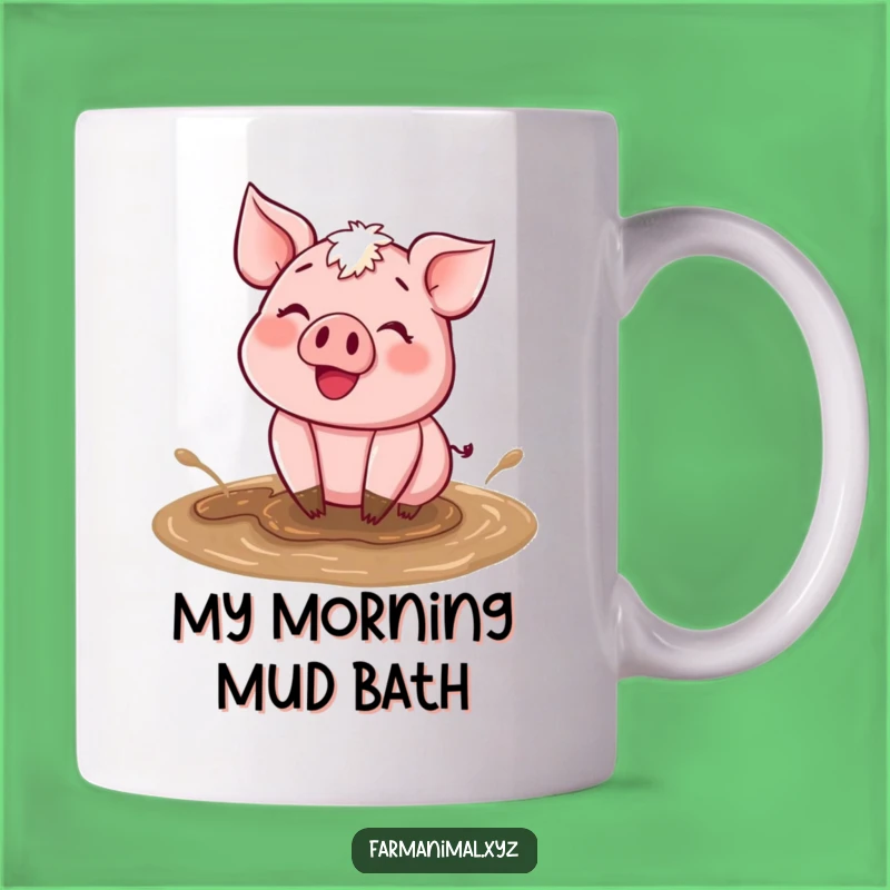Funny Happy Pig Mud Mug: Joyful Wallow, Perfect Gift for Mud Lovers