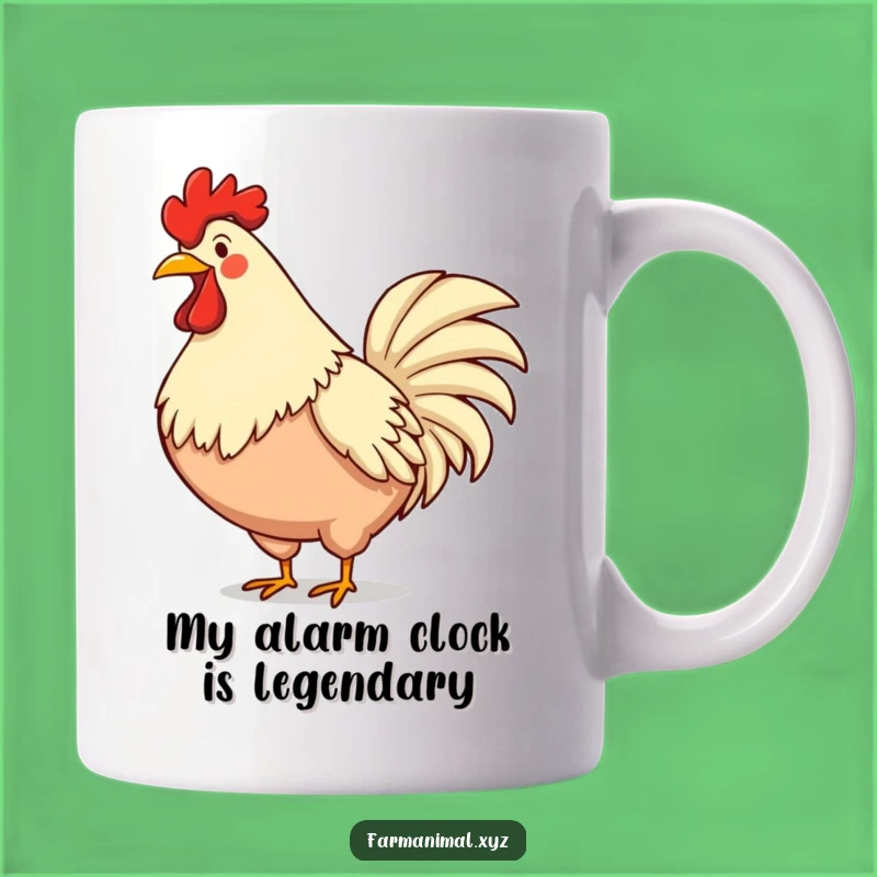 Funny Rooster Crowing Mug - Hilarious Farm Animal Design, Perfect Gag Gift