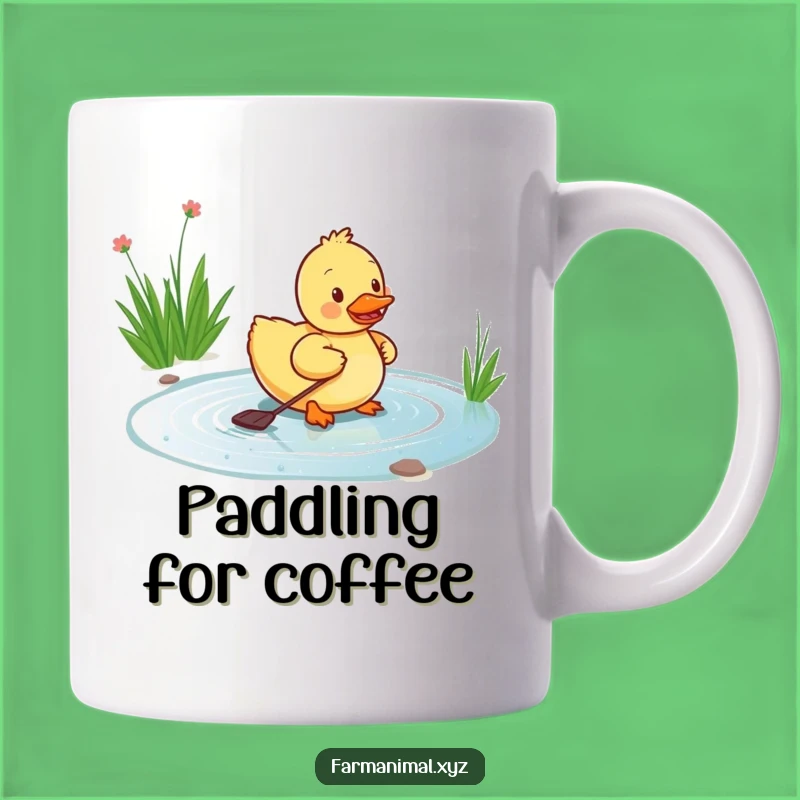 Funny Duckling Paddling Pond Mug: Happy Little Duck Gift - A Splash of Humorous Joy