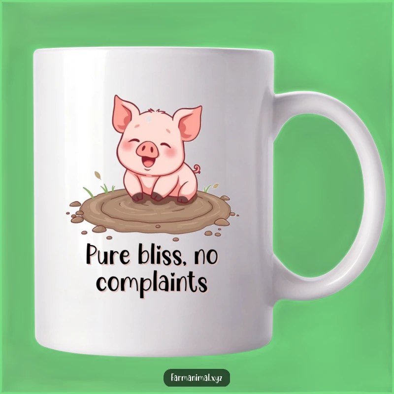 Funny Piglet Puddle Lover Mug - A Hilarious Farm Animal Gift for Mud Enthusiasts