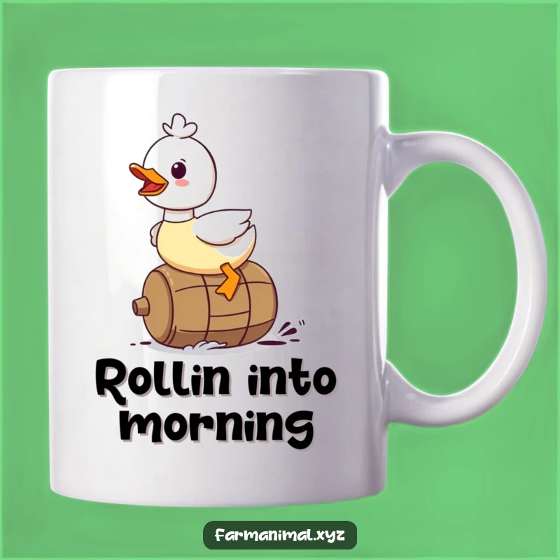 Funny Duck Barrel Mug - Rolling Fun, Quacking Adventure, Perfect Funny Gift