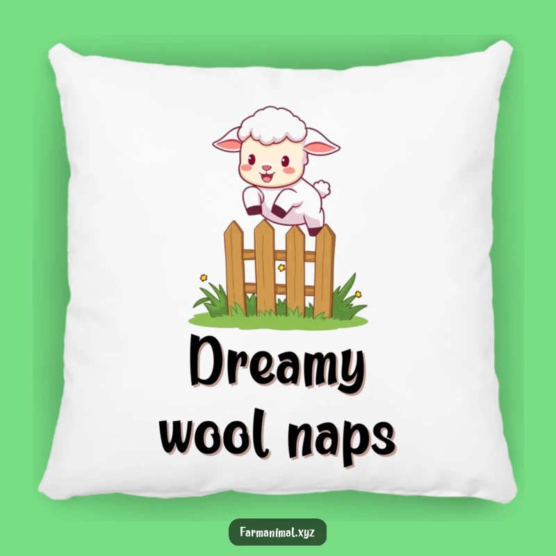 Comforting Funny Lamb Leaping Pillow - Cozy Farmhouse Accent