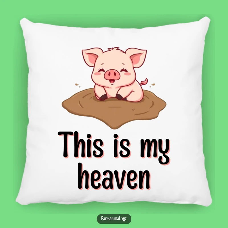 Cozy Pig Heart Mud Pillow; Snuggle Up With Happiness This Funny Farm Gift