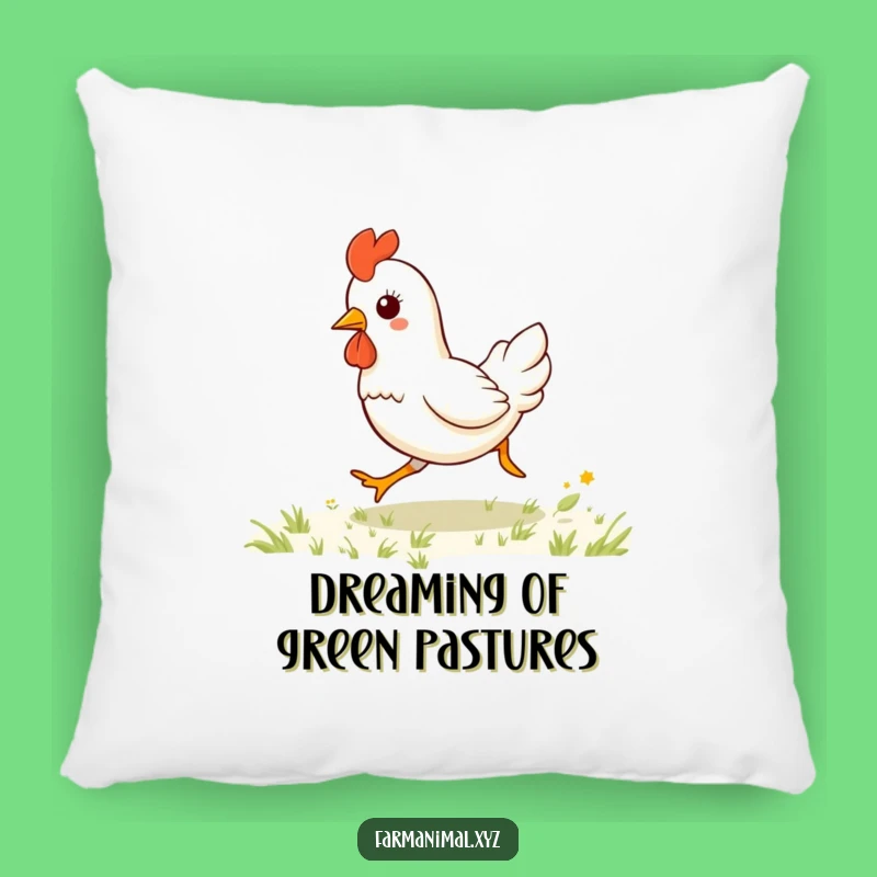 Funny Kawaii Chicken Galloping Pillow: Comfy Humor for Your Cozy Space