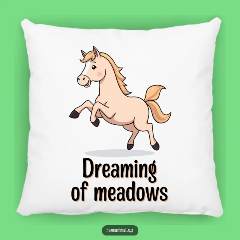Comfy Funny Horse Gallop Pillow - Soft & Playful Decor