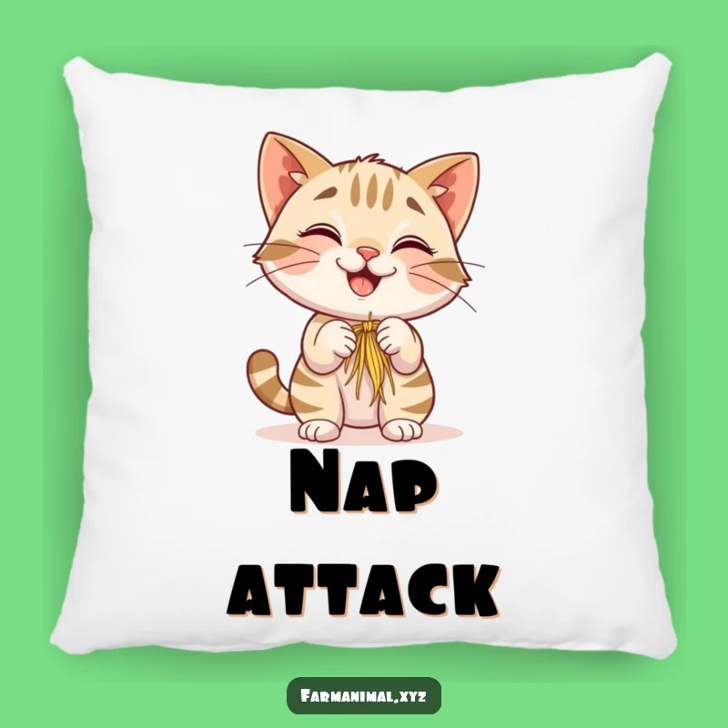 Funny Barn Cat Pillow: Cozy Comfort with a Playful Friend - Ideal Funny Gift!