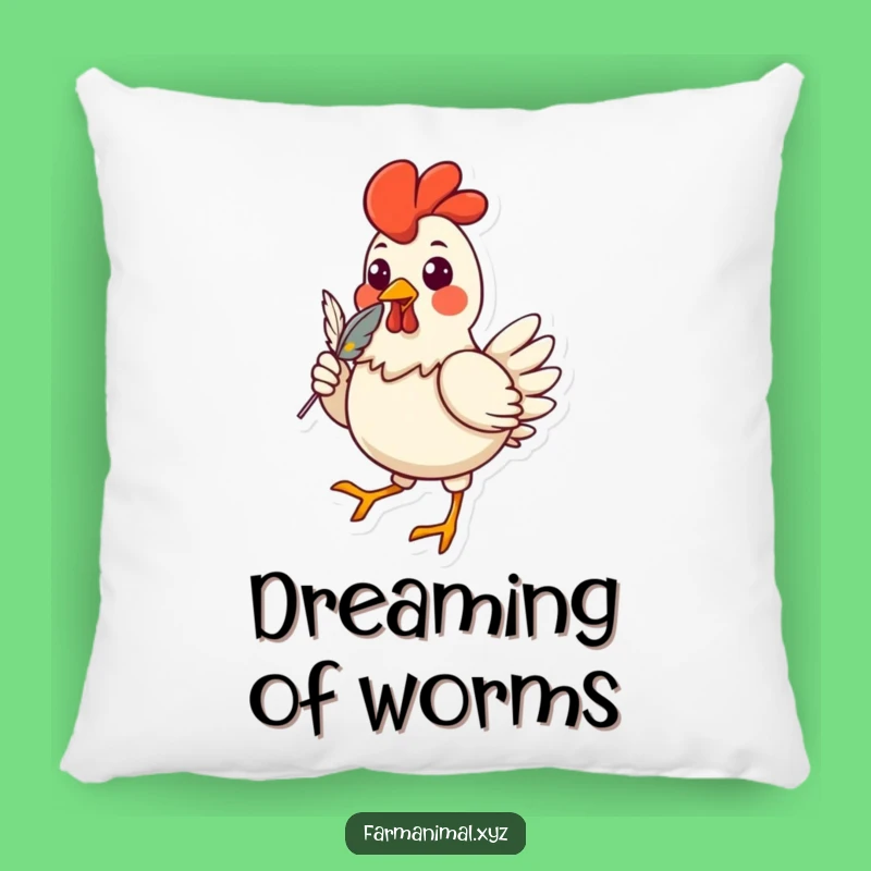 Funny Chicken Strutting Pillow: Cozy Comfort with a Hilarious Feathered Friend