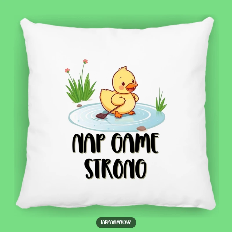 Funny Duckling Paddling Pillow: Cozy Pond Cushion - A Comfy Humorous Animal Gift