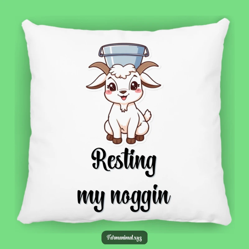 Funny Goat Bucket Head Pillow: Cozy Balance Buddy!