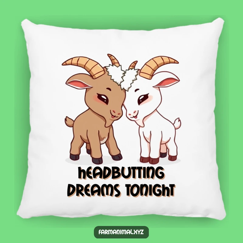 Funny Goat Headbutt Pillow, Cozy Playful Cushion, Adorable Funny Gift