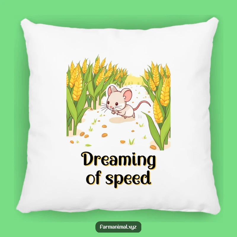 Funny Mouse Scurrying Pillow - Cozy and Cute Farm Decor