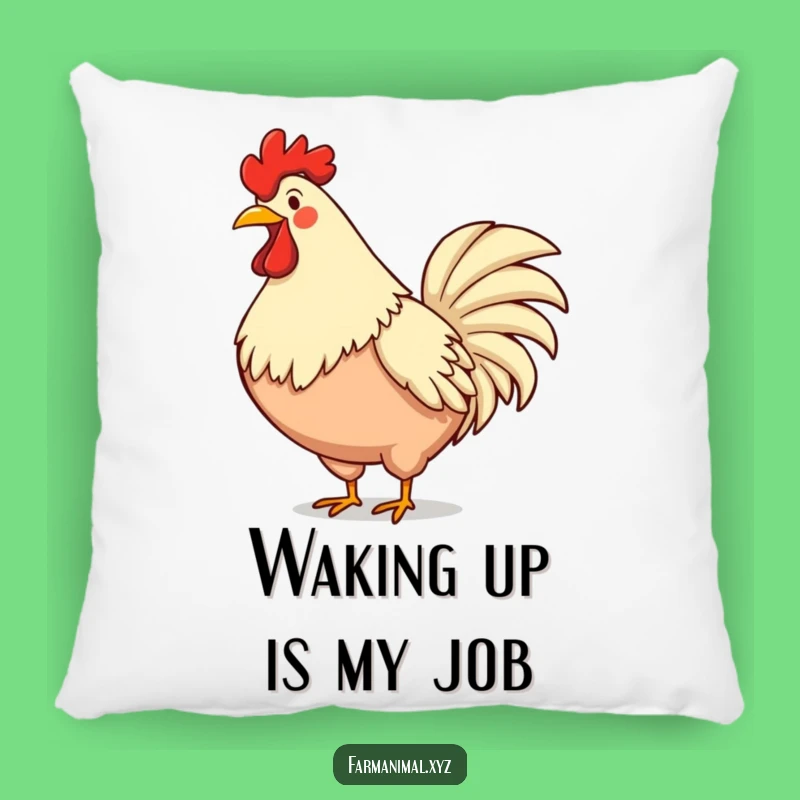 Funny Rooster Pillow - Soft Crowing Farm Animal Cushion, Cozy Humorous Gift