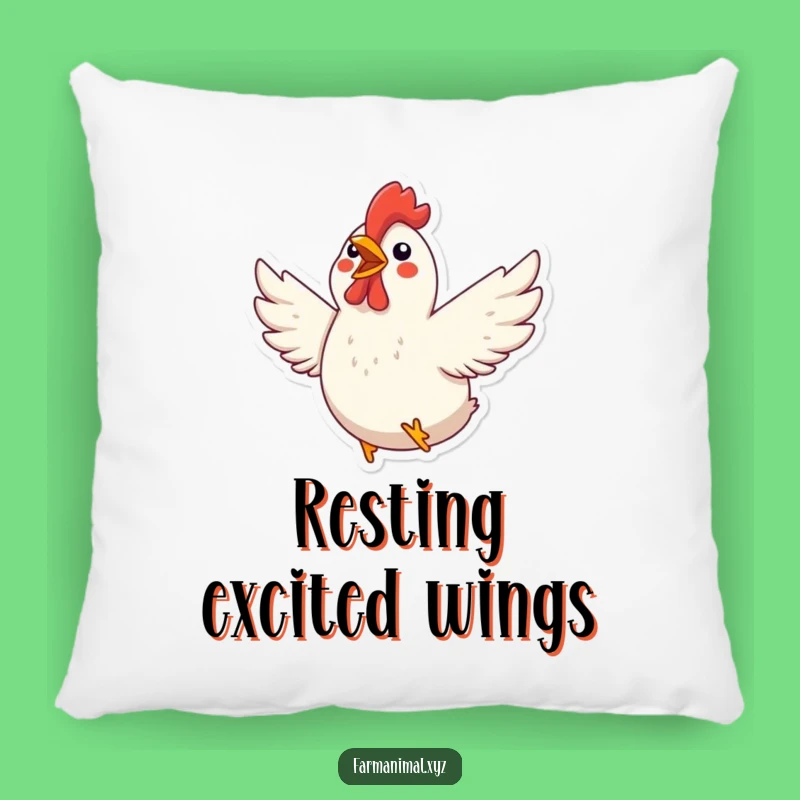 Funny Chicken Flapping Pillow: Cozy Excited Poultry Cushion Gift
