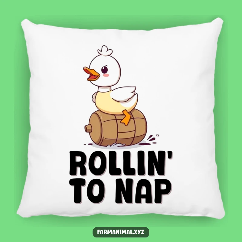 Funny Duck Pillow - Soft Barrel Ride, Quacking Comfort, Cozy Funny Gift