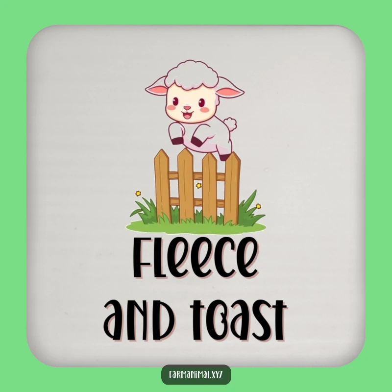 Funny Lamb Leaping Coaster Set - Joyful Table Protection