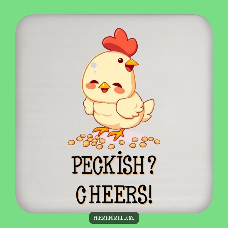 Funny Chicken Seed Saver Coaster - Cute Bird Drink Mat, Adorable Gift