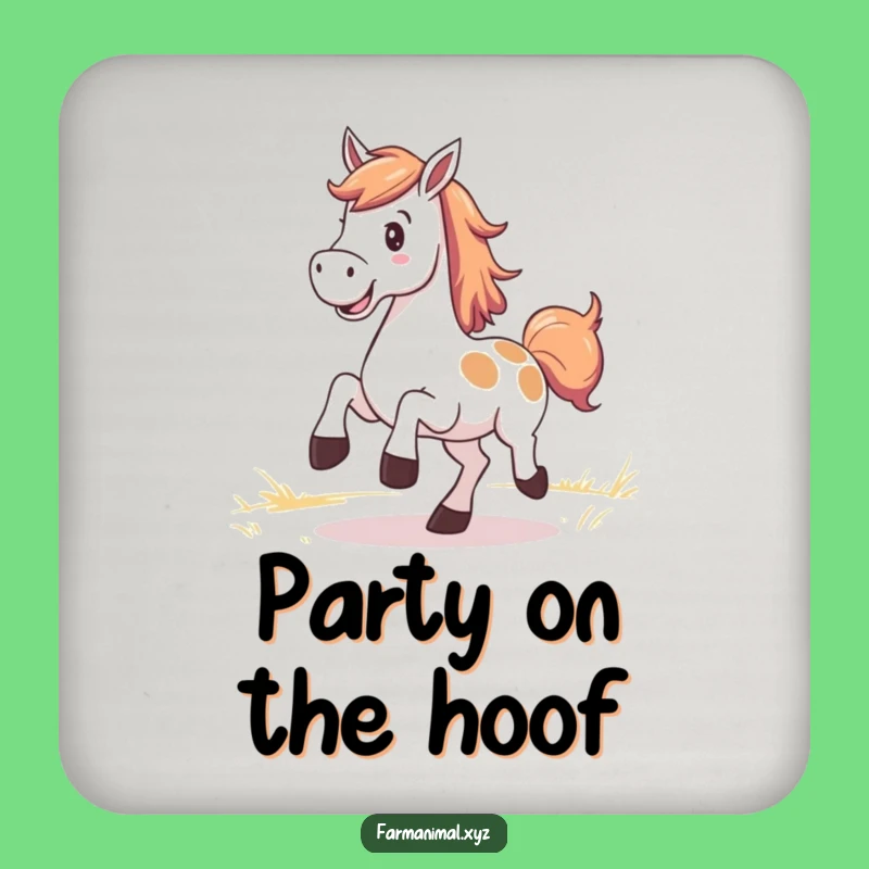Funny Horse Kicking Coaster: Protect Surfaces with Pasture Cheer
