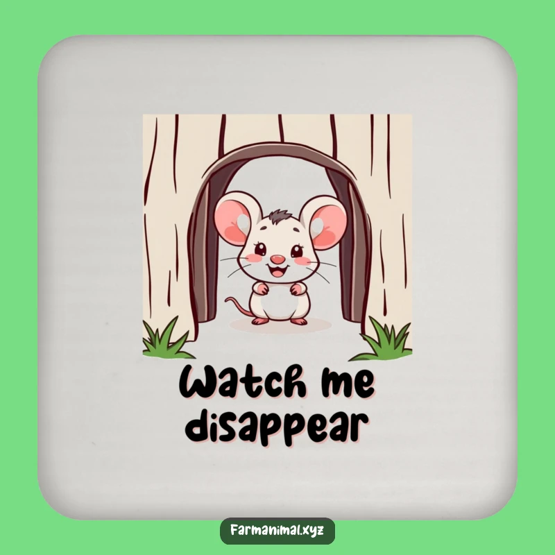 Funny Mouse Drink Coaster Set - Hilarious Barnyard Protection for Surfaces