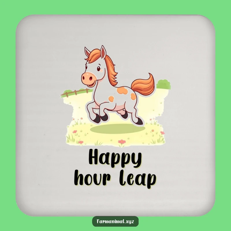 Funny Horse Kicking Heels Coaster: Protect Surfaces with Joy!
