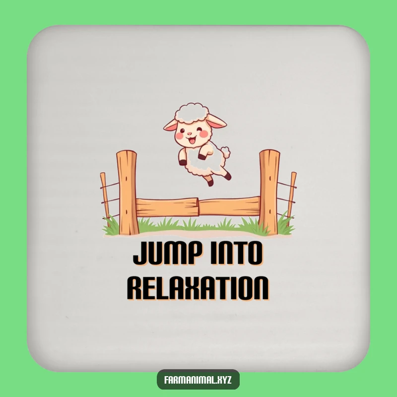 Funny Giggling Sheep Drink Coaster; Protect Surfaces With Whimsical Charm Gift