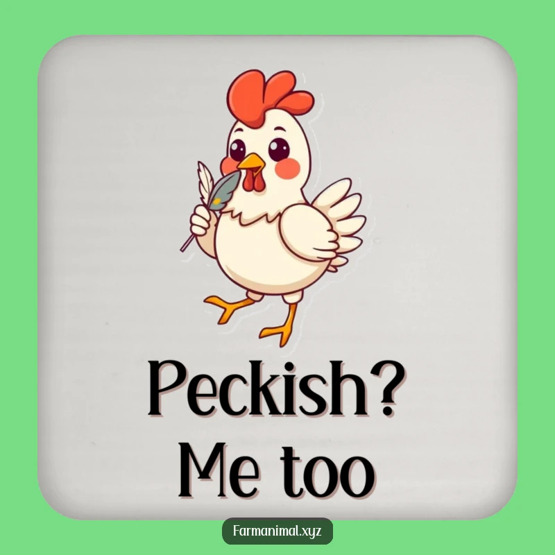 Funny Chicken Strutting Drink Coasters: Protect Surfaces with Poultry-Powered Pizzazz