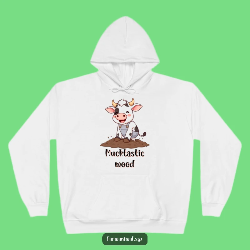 Cozy Funny Cow Mud Stomping Hoodie - Farm Life Comfort