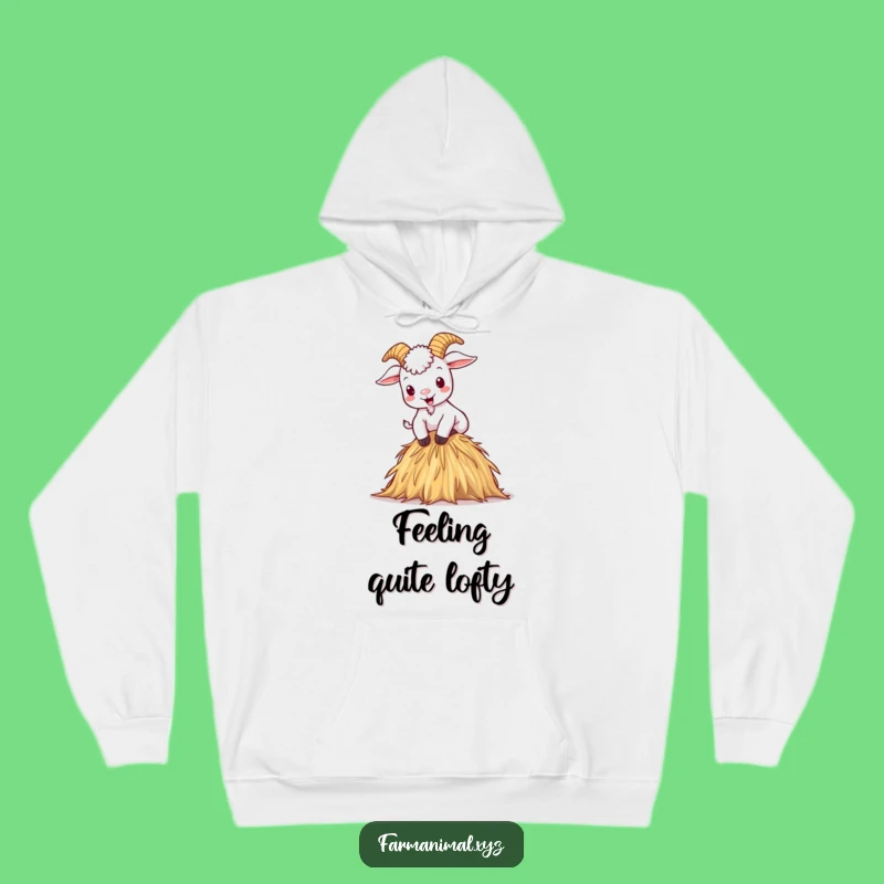 Funny Mischievous Goat Hoodie - Cozy Comfort with a Hilarious Climb