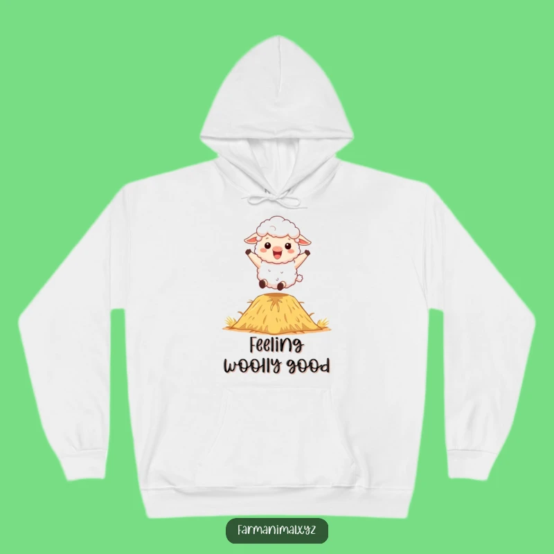 Funny Sheep Hoodie - Cozy Bouncing, Fluffy Comfort, Warm Funny Gift