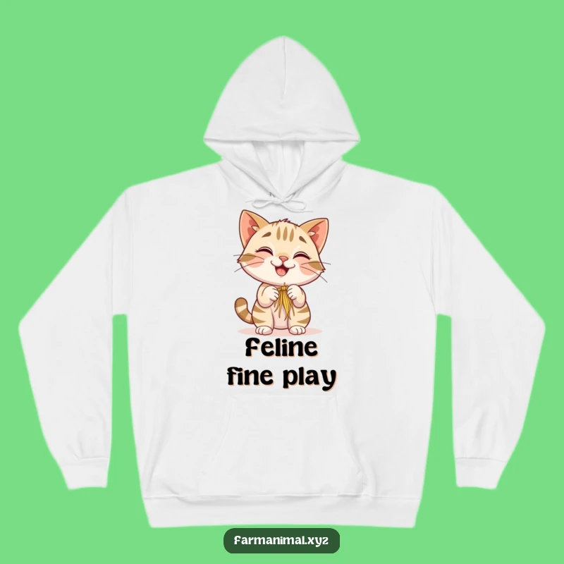Funny Barn Cat Hoodie: Cozy Hay Chase Vibes - Embrace Comfort with this Hilarious Funny Gift!