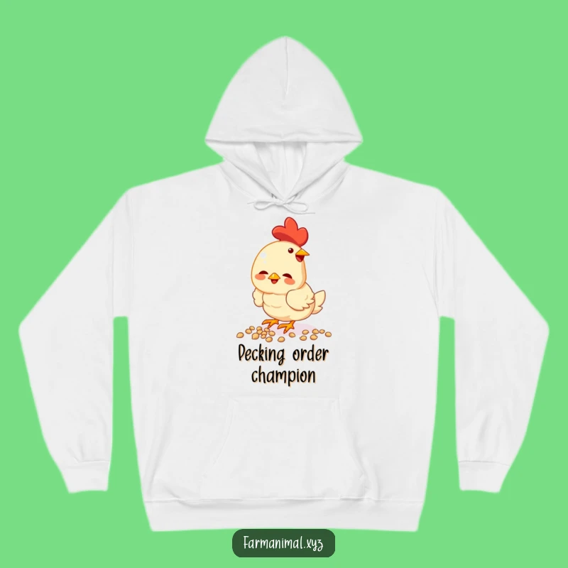 Funny Chicken Pecking Hoodie - Cozy Bird Lover Sweatshirt, Great Gift