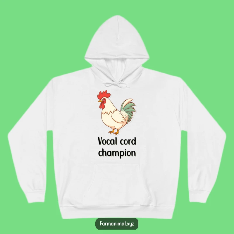 Funny Rooster Crowing Hoodie - Cozy and Hilarious Farm Gear