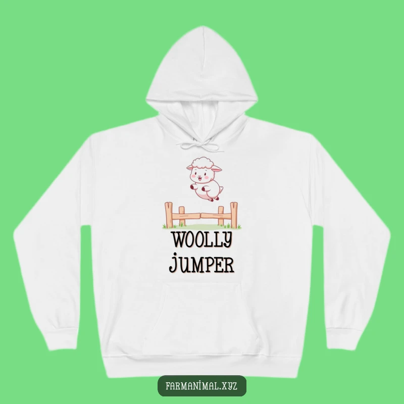 Funny Sheep Jumping Hoodie: Cozy Playful Ewe Sweatshirt Gift
