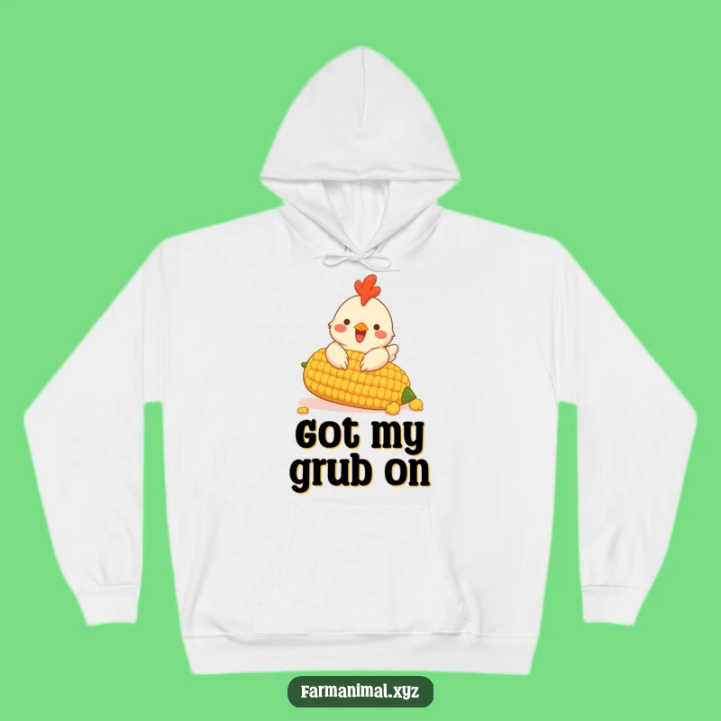 Cozy Chicken Corn Hoodie; Stay Warm With Farm Humor This Funny Gift