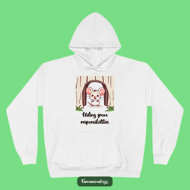 Funny Mouse Hoodie - Cozy & Hilarious Peek-a-Boo Farm Animal Sweatshirt