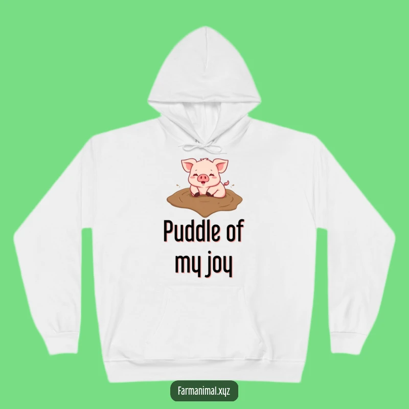 Cozy Pig Heart Mud Hoodie; Snuggle Up With This Funny Farm Animal Gift